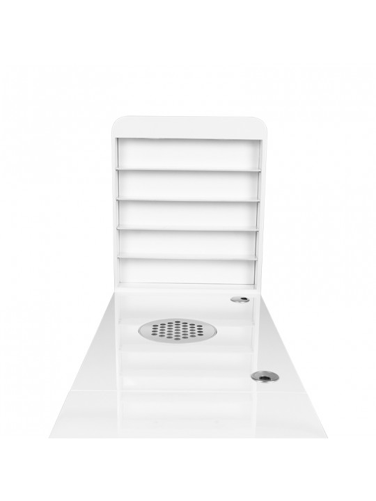 Cosmetic desk 310 with cassette absorber, white, left