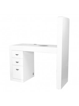 Cosmetic desk 310 with cassette absorber, white, right