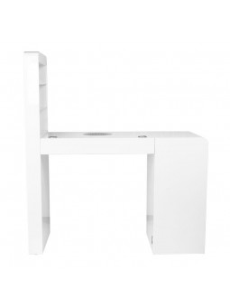 Kosmetikos stalas 310 su kasetiniu absorberiu, baltas, dešinysis