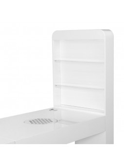 Kozmetikai íróasztal 310 kazettás abszorberrel, fehér, jobb