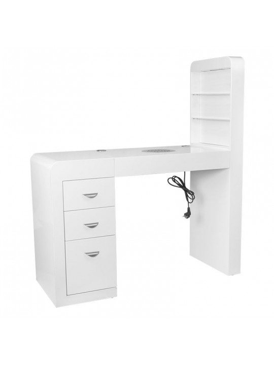 Cosmetic desk 310 with cassette absorber, white, right