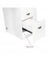 Cosmetic desk 310 with cassette absorber, white, right