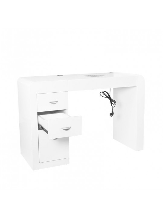 Cosmetic desk 312 with cassette absorber, white, right