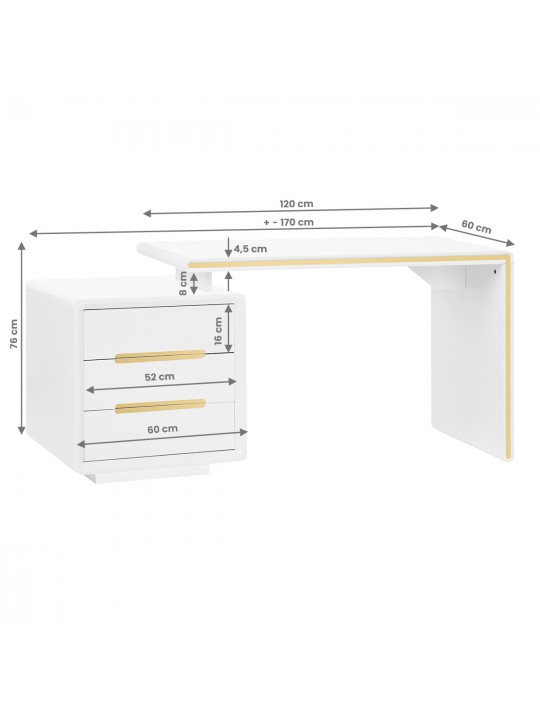 Cosmetic desk 3304G white