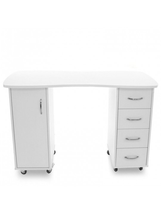 2027 BP white desk with two cabinets