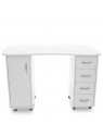 2027 BP white desk with two cabinets