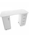 2027 BP white desk with two cabinets