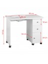 Wood desk with absorber 011B