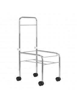 Chrome pedicure tray on wheels