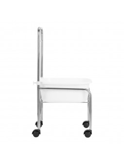 Chrome pedicure tray on wheels