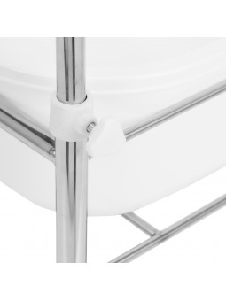 Chrome pedicure tray on wheels