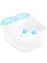 White pedicure tray set on wheels + foot massager, massager with maintaining temperature AM-506A