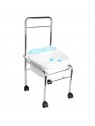 Set of pedicure tray on wheels, chrome + foot massager, massager with maintaining temperature. AM-506A