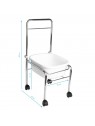 Set of pedicure tray on wheels, chrome + foot massager, massager with maintaining temperature. AM-506A