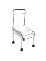 Set of pedicure tray on wheels, chrome + foot massager, massager with maintaining temperature. AM-506A