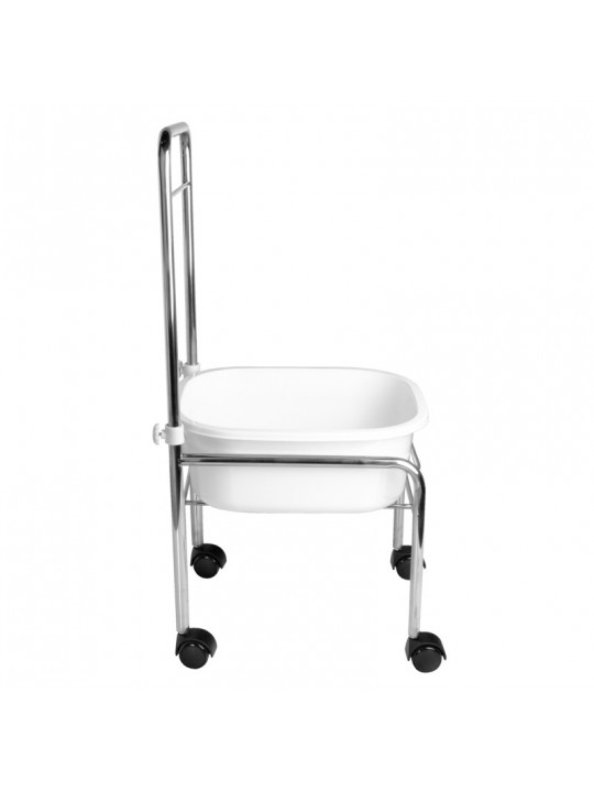 Set of pedicure tray on wheels, chrome + foot massager, massager with maintaining temperature. AM-506A