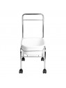 Set of pedicure tray on wheels, chrome + foot massager, massager with maintaining temperature. AM-506A