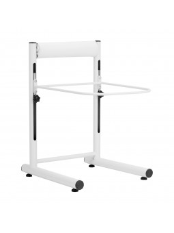 Pedicure tray with adjustable height, white