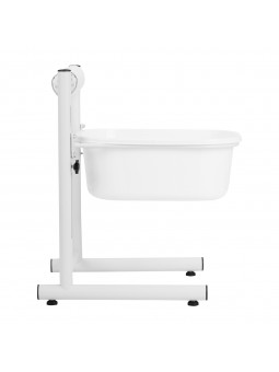 Pedicure tray with adjustable height, white