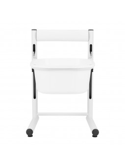 Pedicure tray with adjustable height, white