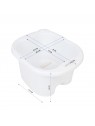 White pedicure bowl with rollers Activeshop