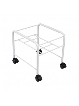 Simple pedicure tray with wheels, white