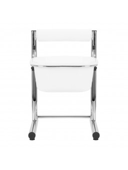 Pedicure tray with adjustable height, chrome