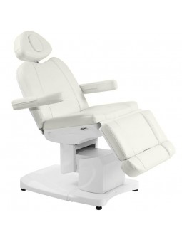 Fotel kosmetyczny elektr. Azzurro 708A 4 siln. biały