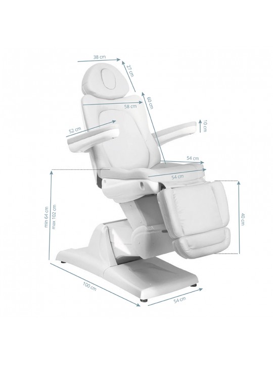 Electric beauty chair Azzurro 870 3 engines white