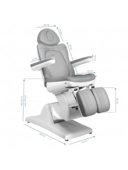 Electric beauty chair Azzurro 870S pedi 3 engines gray