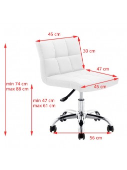 Krzesło kosmetyczne A-5299 białe