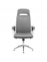 Rico A 1501-1 cosmetic chair for pedicure and make-up, gray and white