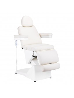 Fotel kosmetyczny elektr. Azzurro 878 5 siln. biały