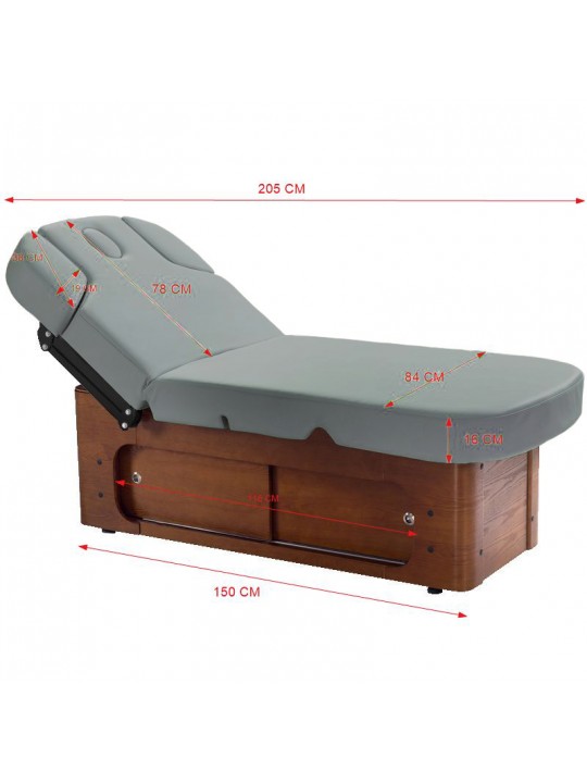 Spa beauty lounger Azzurro wood 361A 4 motors.