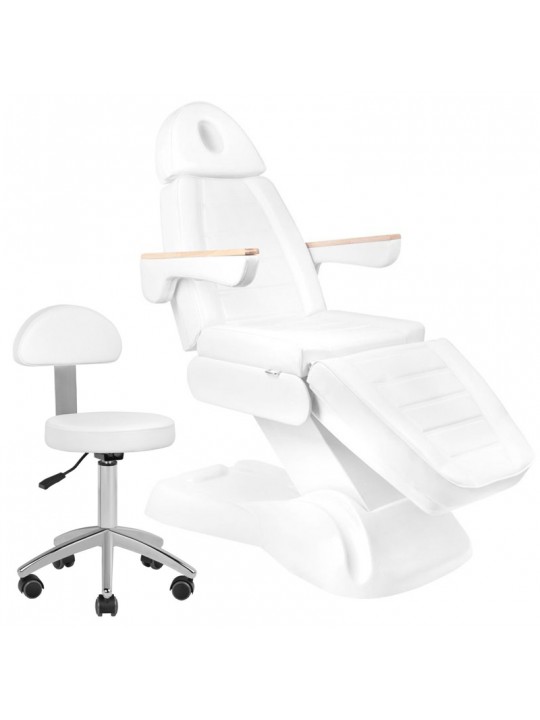 Scaun electric de frumusete SILLON Lux 273b + taburet alb 304