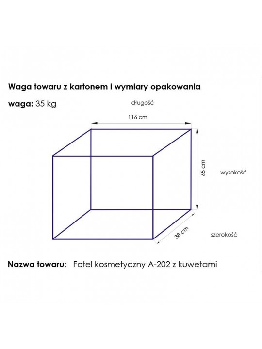 Kosmetické křeslo A202 s bílými kyvetami