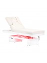 Spa beauty lounger Azzurro 815B, glowing white, heated