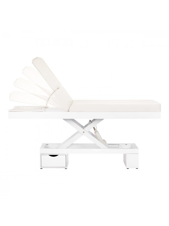 Spa beauty lounger Azzurro 815B, glowing white, heated