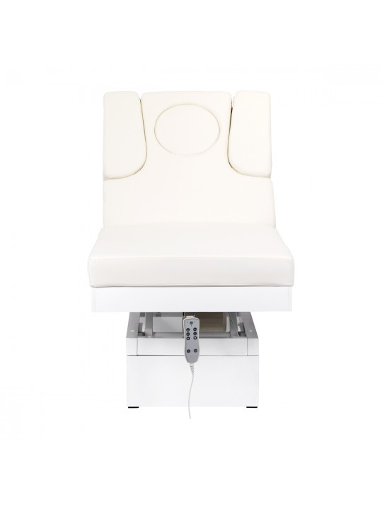 Spa beauty lounger Azzurro 815B, glowing white, heated