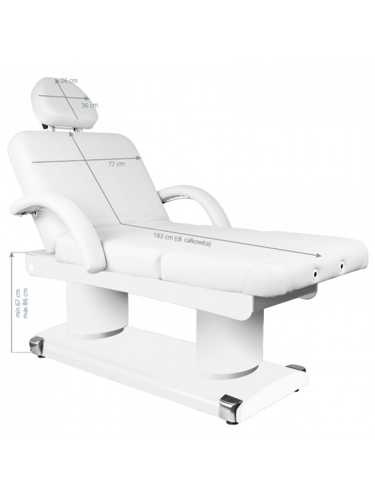 Spa beauty lounger Azzurro 838A 4 motors. white heated