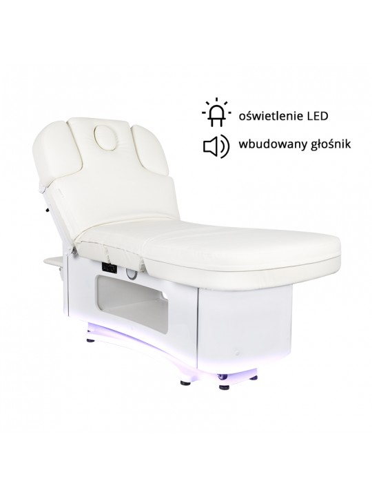 Spa beauty couch Azzurro 379 exclusive 5 motors white heated
