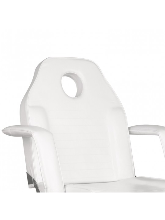 A 241 white cosmetic chair on wheels