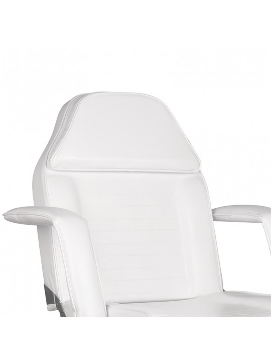 A 241 white cosmetic chair on wheels