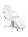 A 241 white cosmetic chair on wheels