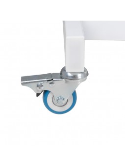 Fotel kosmetyczny hyd. Basic 210 biały na kółkach