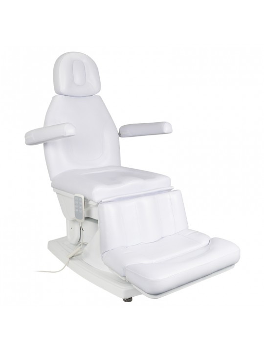Fotel kosmetyczny podoloogiczny elektr. Kate 4 siln. biały