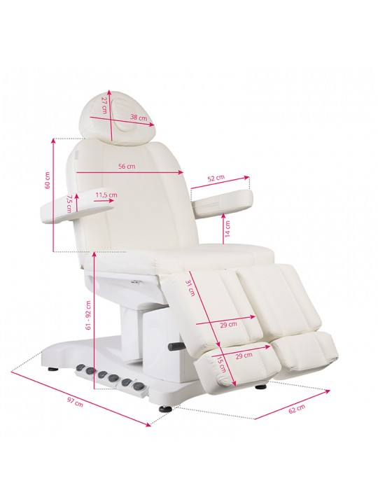 Electric beauty chair Azzurro 708BS Exclusive pedi pro 3 engines. heated