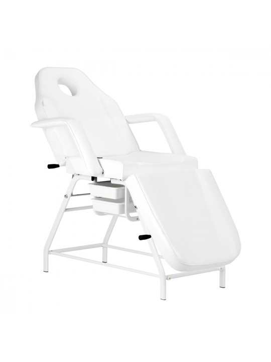 Kosmetinė kėdė 557A su kiuvetėmis balta