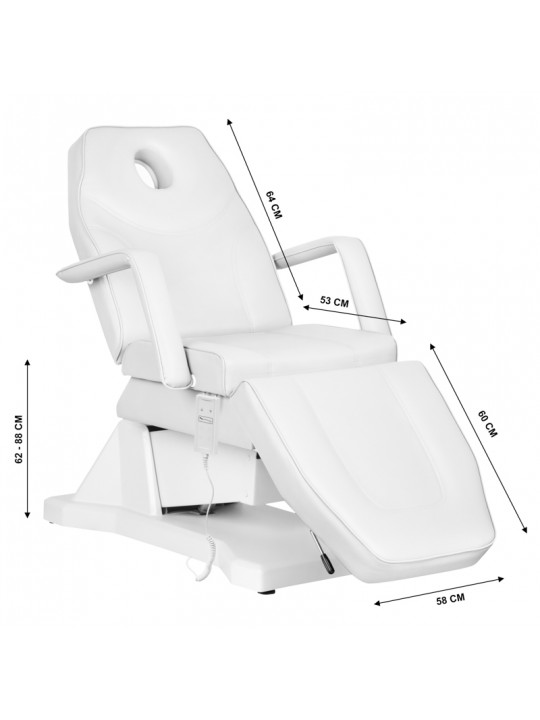 Elektrinis kosmetinis fotelis Soft 1 variklis baltas