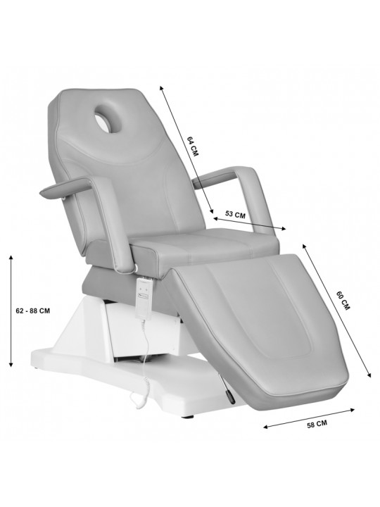 Sillon elektrischer Kosmetikstuhl Soft 1 Motor. grau